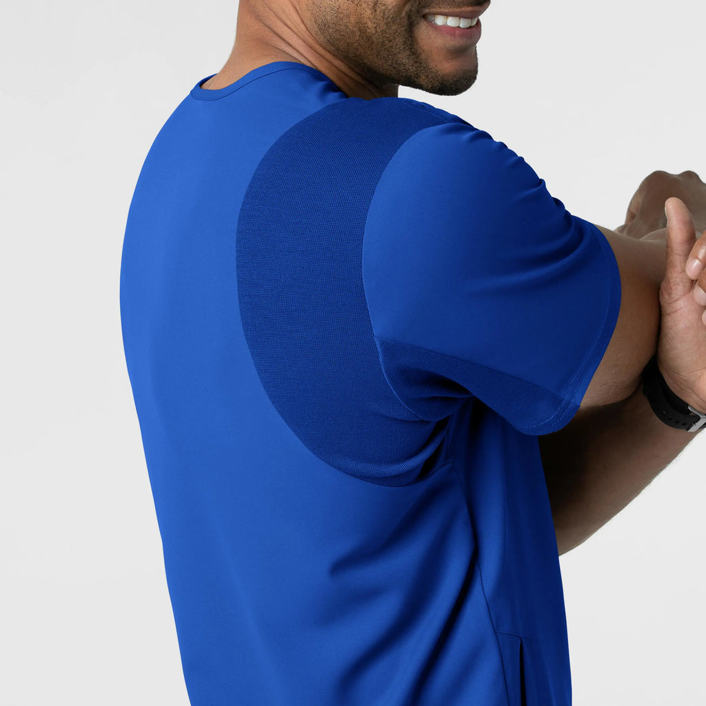 Wink Scrubs Men's Utility V-Neck Scrub Top Royal Blue | scrub-supply.com