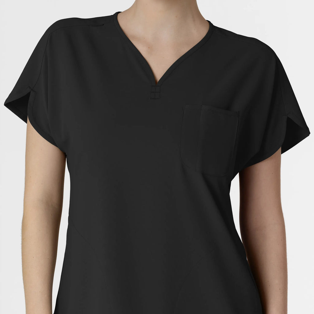 Wink Scrubs Women's RENEW Dolman Scrub Top Black | scrub-supply.com