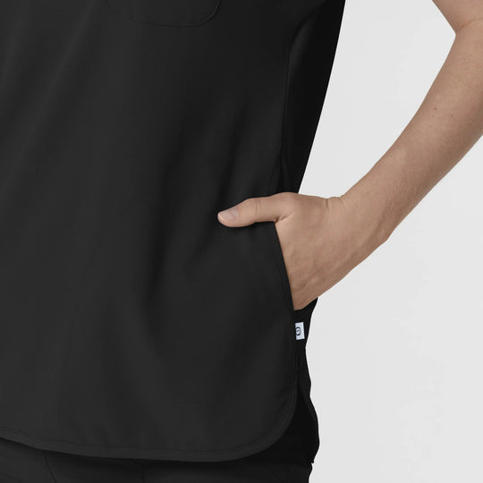 Wink Scrubs Women's RENEW Dolman Scrub Top Black | scrub-supply.com