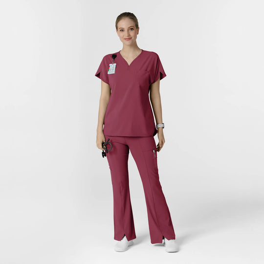 Wink Scrubs Women's RENEW Dolman Scrub Top Carnation | scrub-supply.com