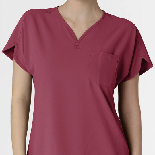 Wink Scrubs Women's RENEW Dolman Scrub Top Carnation | scrub-supply.com