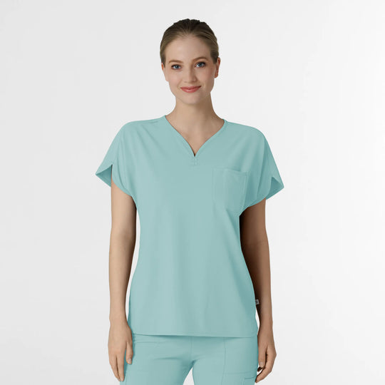 Wink Scrubs Women's RENEW Dolman Scrub Top Coastal Blue | scrub-supply.com