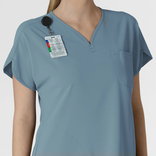 Wink Scrubs Women's RENEW Dolman Scrub Top Elemental Blue | scrub-supply.com
