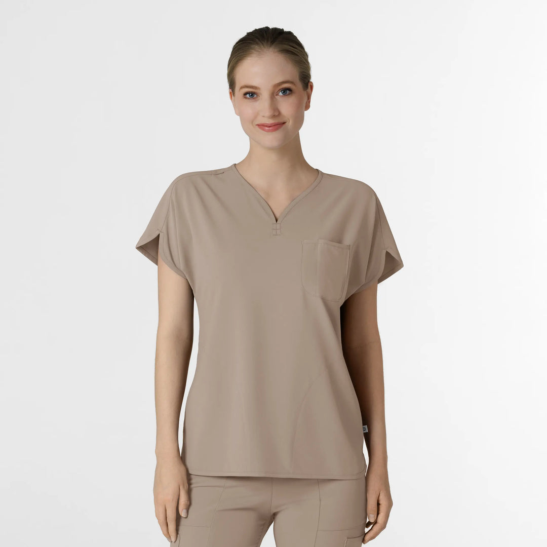 Wink Scrubs Women's RENEW Dolman Scrub Top Haze | scrub-supply.com
