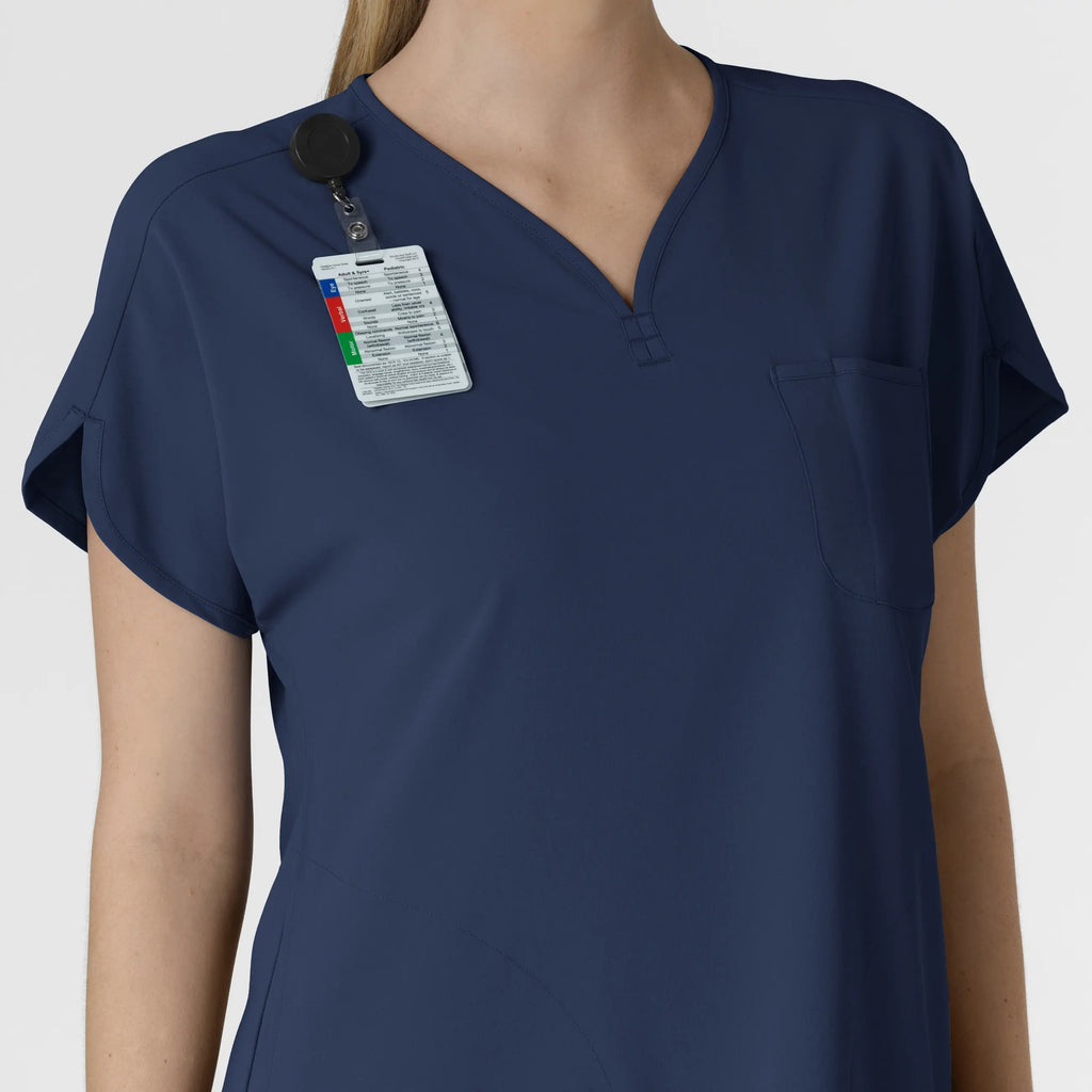 Wink Scrubs Women's RENEW Dolman Scrub Top Navy | scrub-supply.com