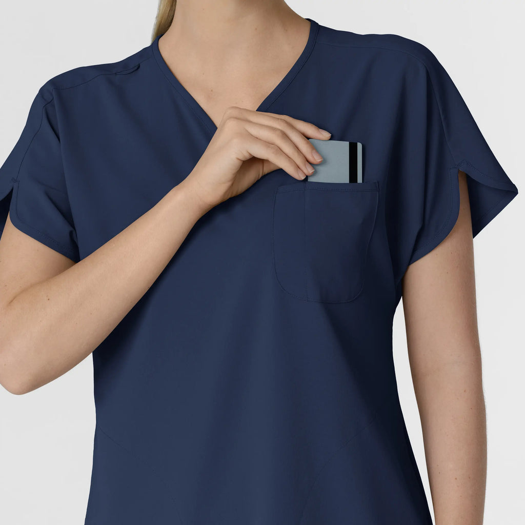 Wink Scrubs Women's RENEW Dolman Scrub Top Navy | scrub-supply.com