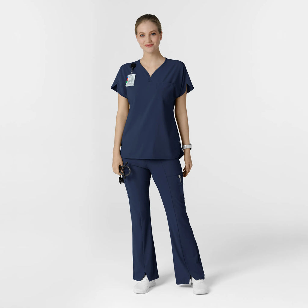 Wink Scrubs Women's RENEW Dolman Scrub Top Navy | scrub-supply.com