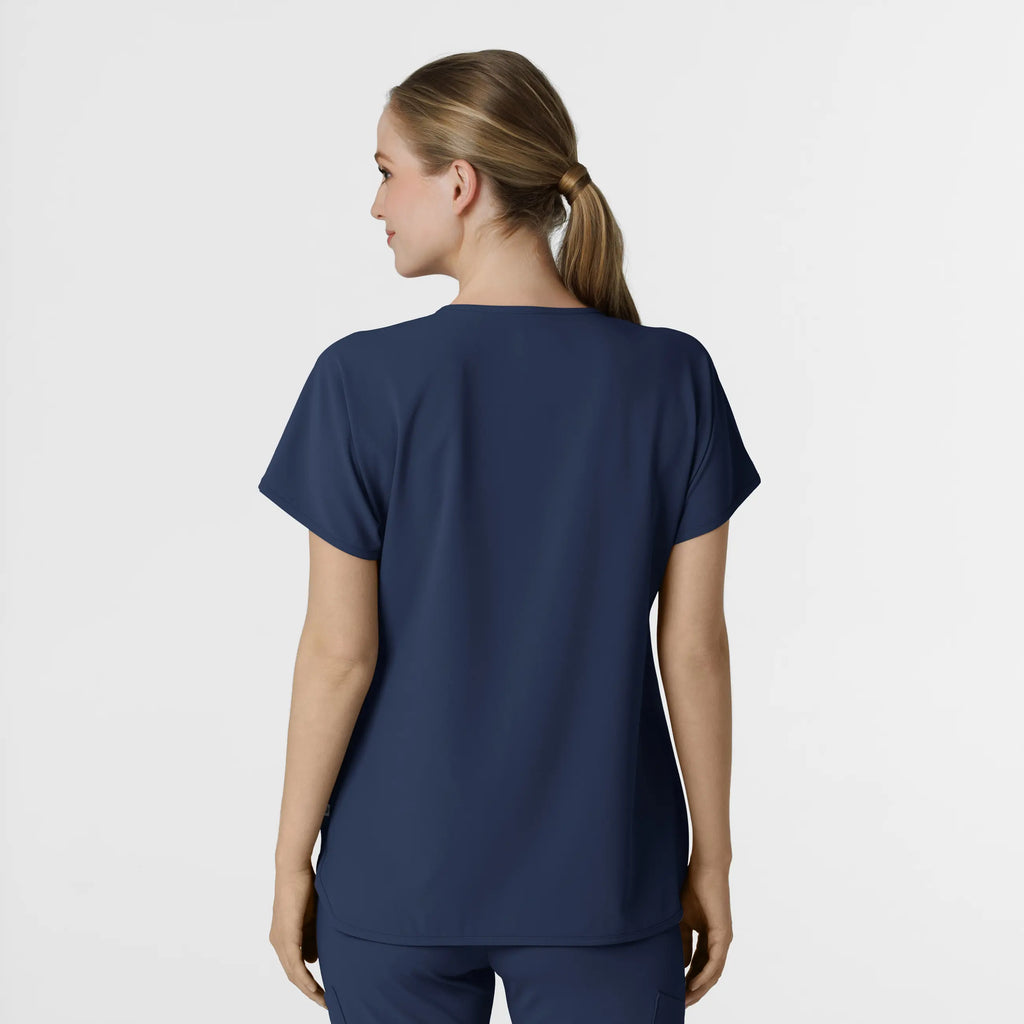 Wink Scrubs Women's RENEW Dolman Scrub Top Navy | scrub-supply.com