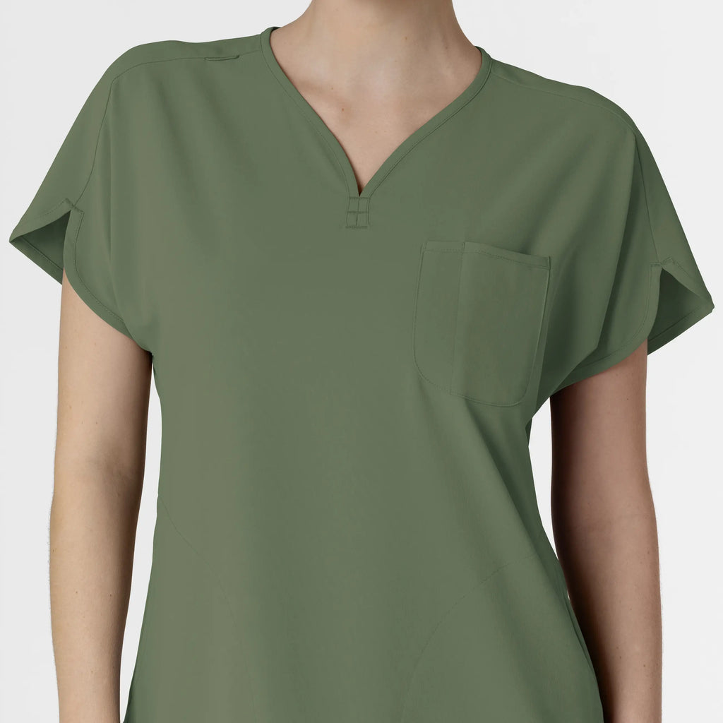 Wink Scrubs Women's RENEW Dolman Scrub Top Olive | scrub-supply.com