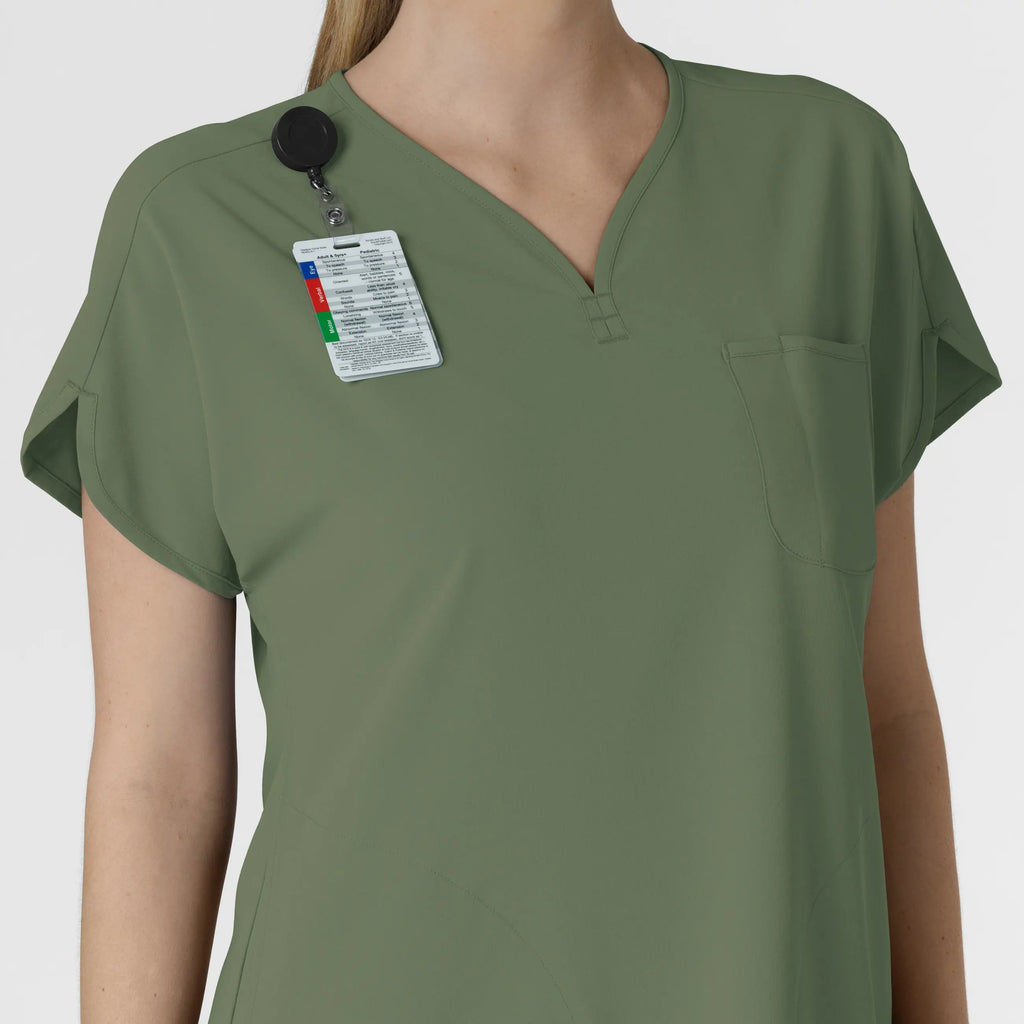 Wink Scrubs Women's RENEW Dolman Scrub Top Olive | scrub-supply.com