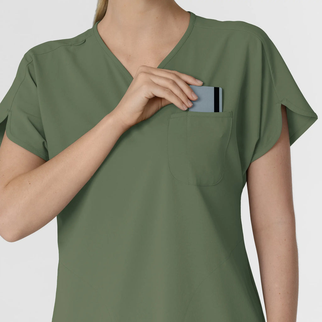 Wink Scrubs Women's RENEW Dolman Scrub Top Olive | scrub-supply.com