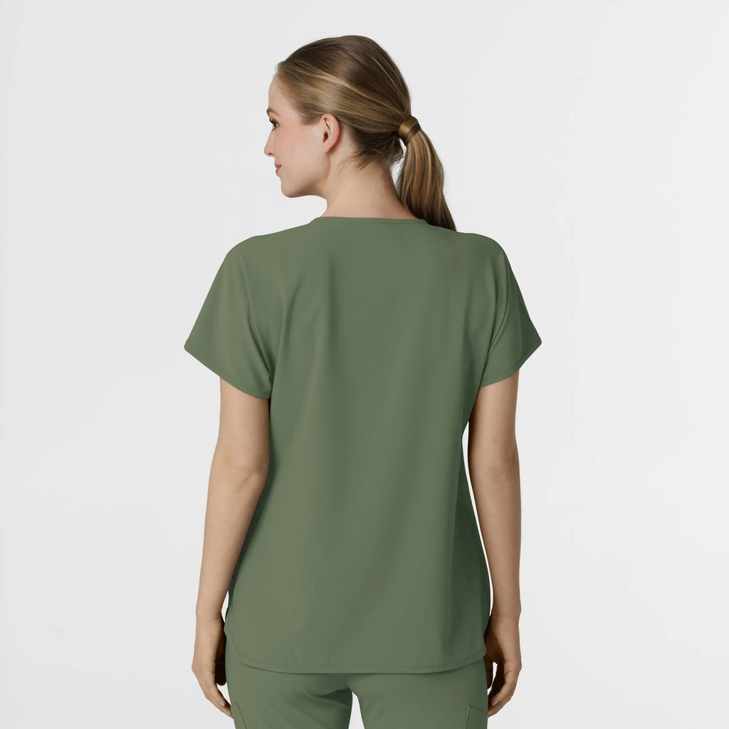 Wink Scrubs Women's RENEW Dolman Scrub Top Olive | scrub-supply.com