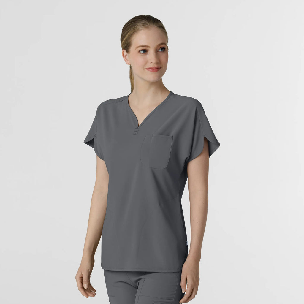 Wink Scrubs Women's RENEW Dolman Scrub Top Pewter | scrub-supply.com