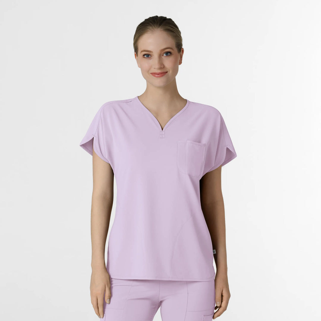 Wink Scrubs Women's RENEW Dolman Scrub Top Pastel Lilac | scrub-supply.com