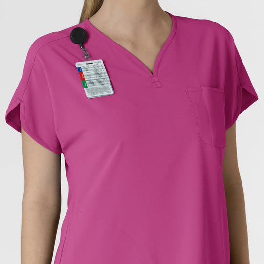 Wink Scrubs Women's RENEW Dolman Scrub Top Raspberry | scrub-supply.com