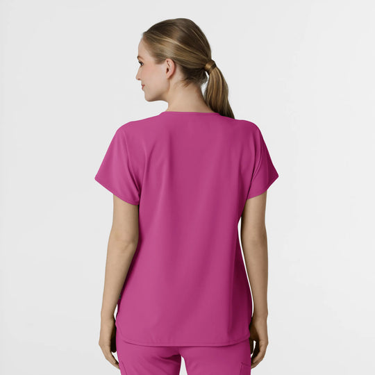 Wink Scrubs Women's RENEW Dolman Scrub Top Raspberry | scrub-supply.com
