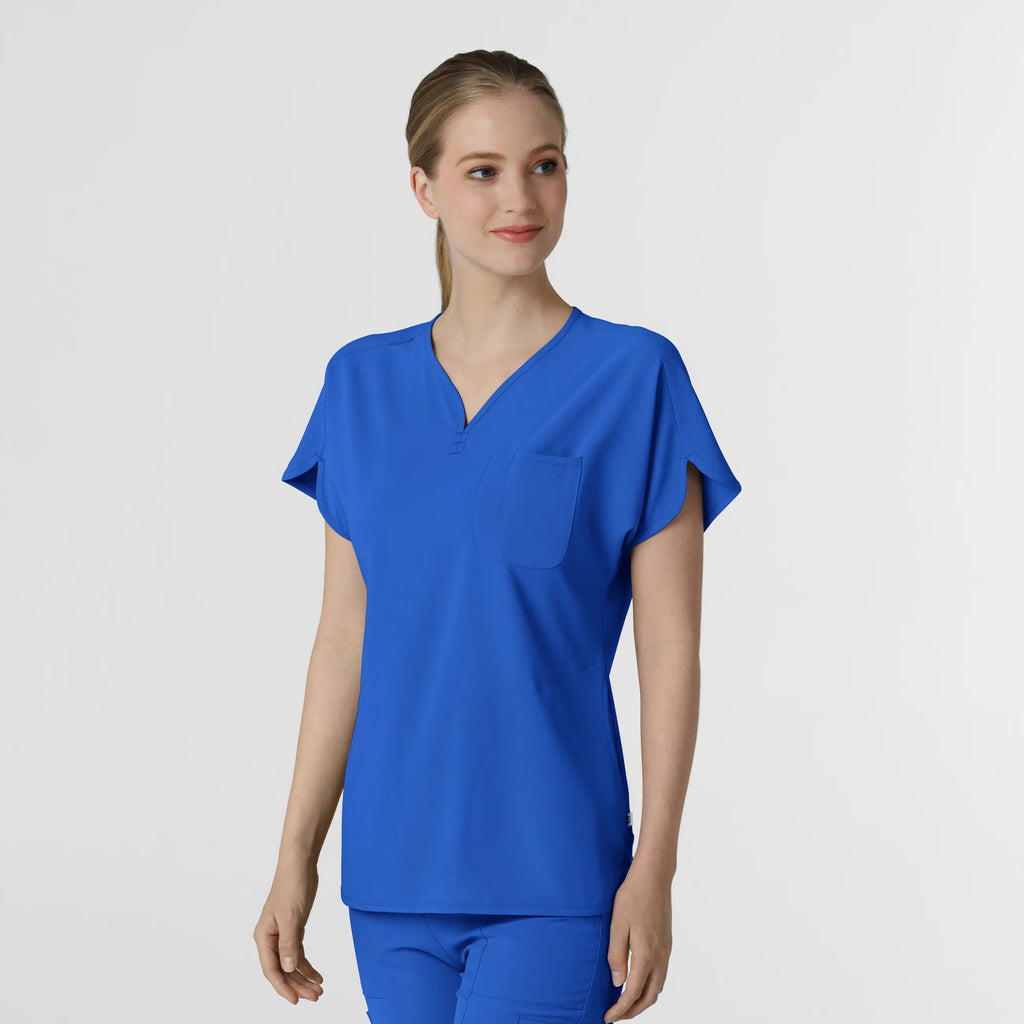 Wink Scrubs Women's RENEW Dolman Scrub Top Royal Blue | scrub-supply.com