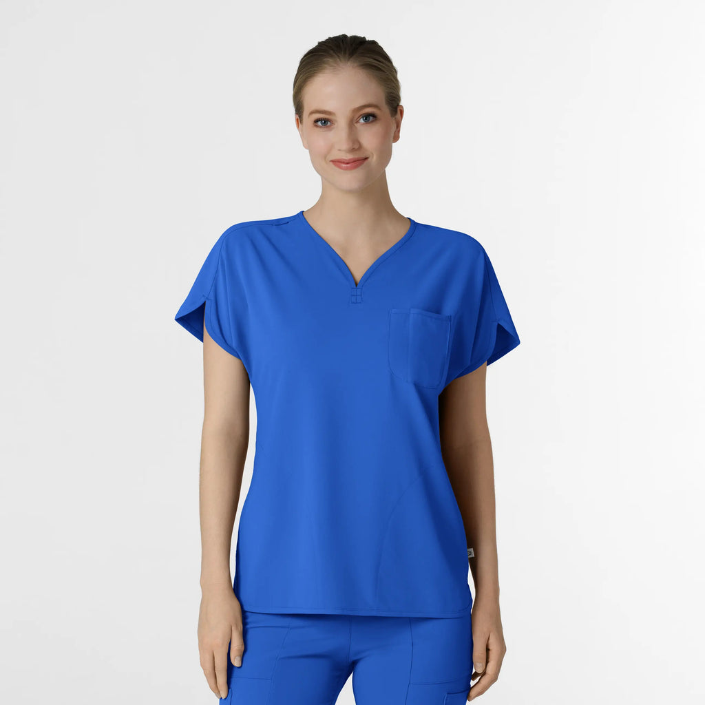 Wink Scrubs Women's RENEW Dolman Scrub Top Royal Blue | scrub-supply.com