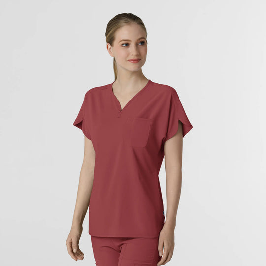 Wink Scrubs Women's RENEW Dolman Scrub Top Ruby | scrub-supply.com