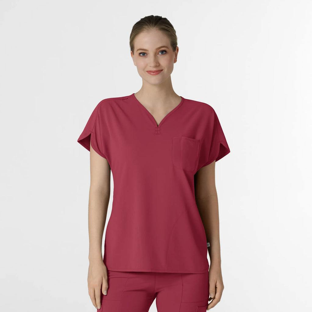 Wink Scrubs Women's RENEW Dolman Scrub Top Ruby | scrub-supply.com