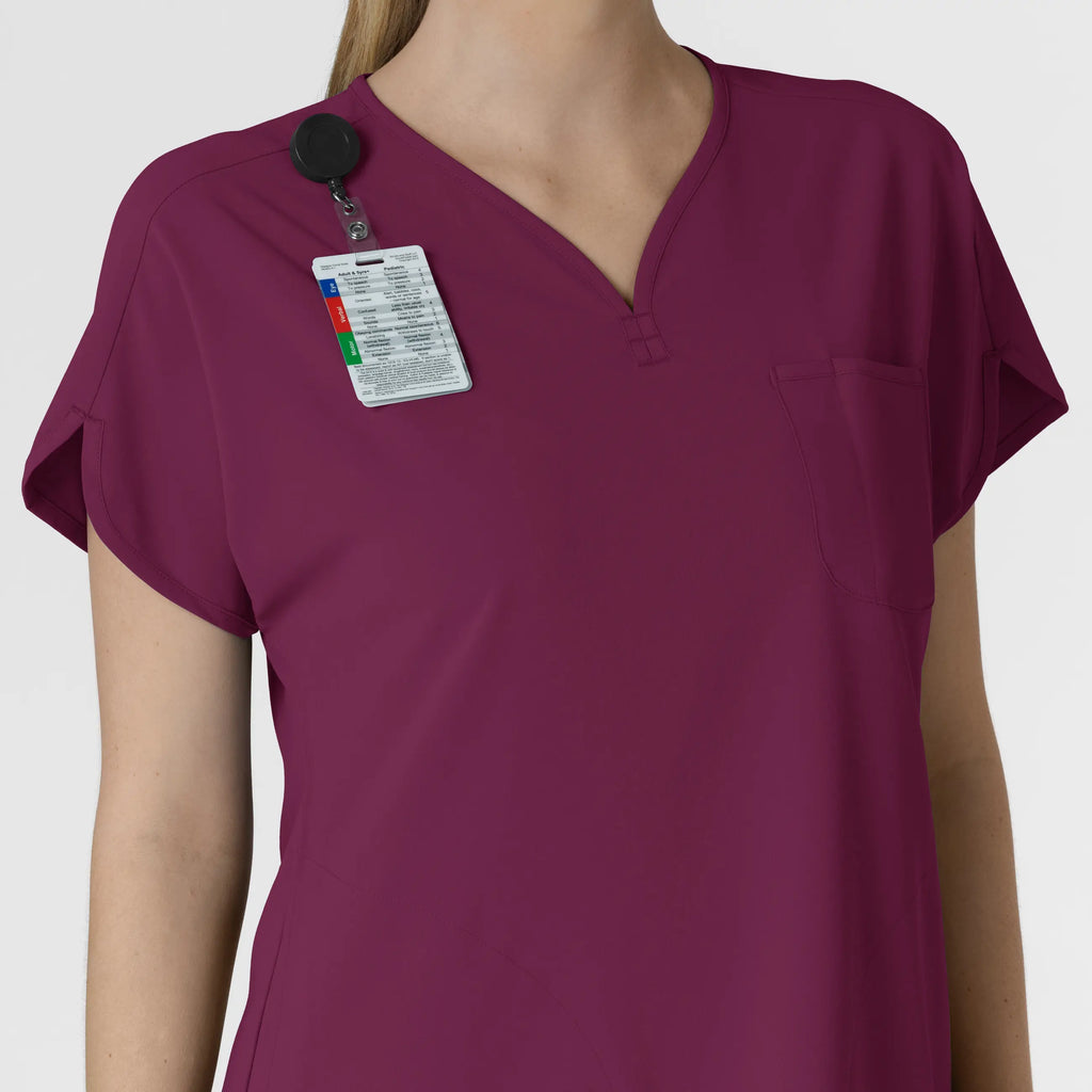 Wink Scrubs Women's RENEW Dolman Scrub Top Wine | scrub-supply.com