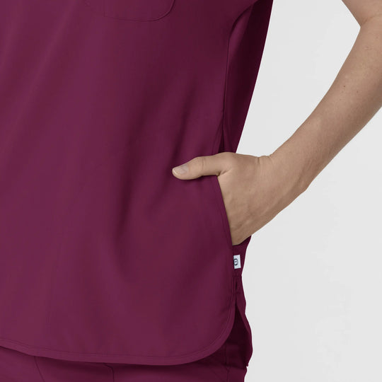 Wink Scrubs Women's RENEW Dolman Scrub Top Wine | scrub-supply.com