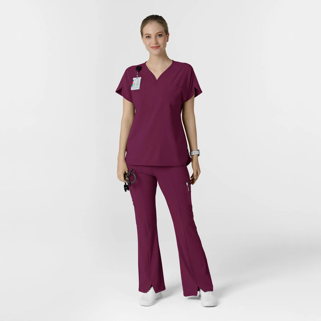 Wink Scrubs Women's RENEW Dolman Scrub Top Wine | scrub-supply.com