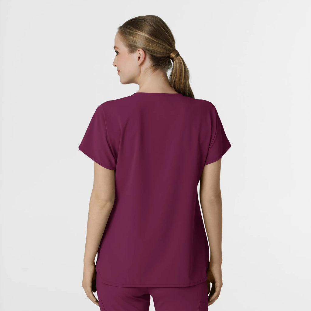 Wink Scrubs Women's RENEW Dolman Scrub Top Wine | scrub-supply.com