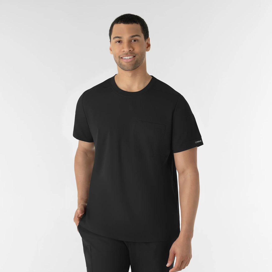 Wink Scrubs Men's Men’s Classic Tee Scrub Top Black | scrub-supply.com