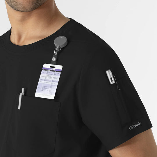 Wink Scrubs Men's Men’s Classic Tee Scrub Top Black | scrub-supply.com