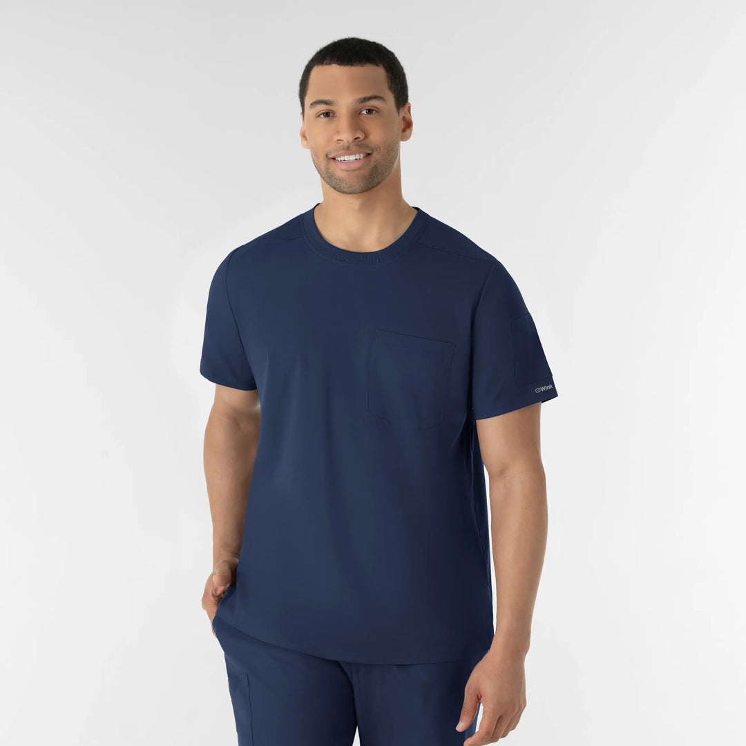 Wink Scrubs Men's Men’s Classic Tee Scrub Top Navy | scrub-supply.com