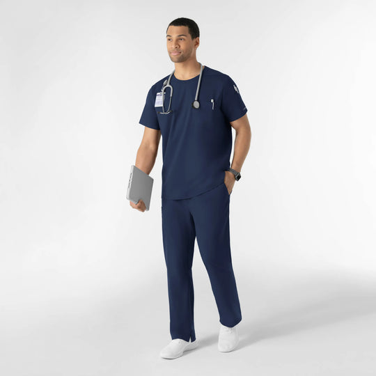 Wink Scrubs Men's Men’s Classic Tee Scrub Top Navy | scrub-supply.com