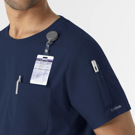 Wink Scrubs Men's Men’s Classic Tee Scrub Top Navy | scrub-supply.com