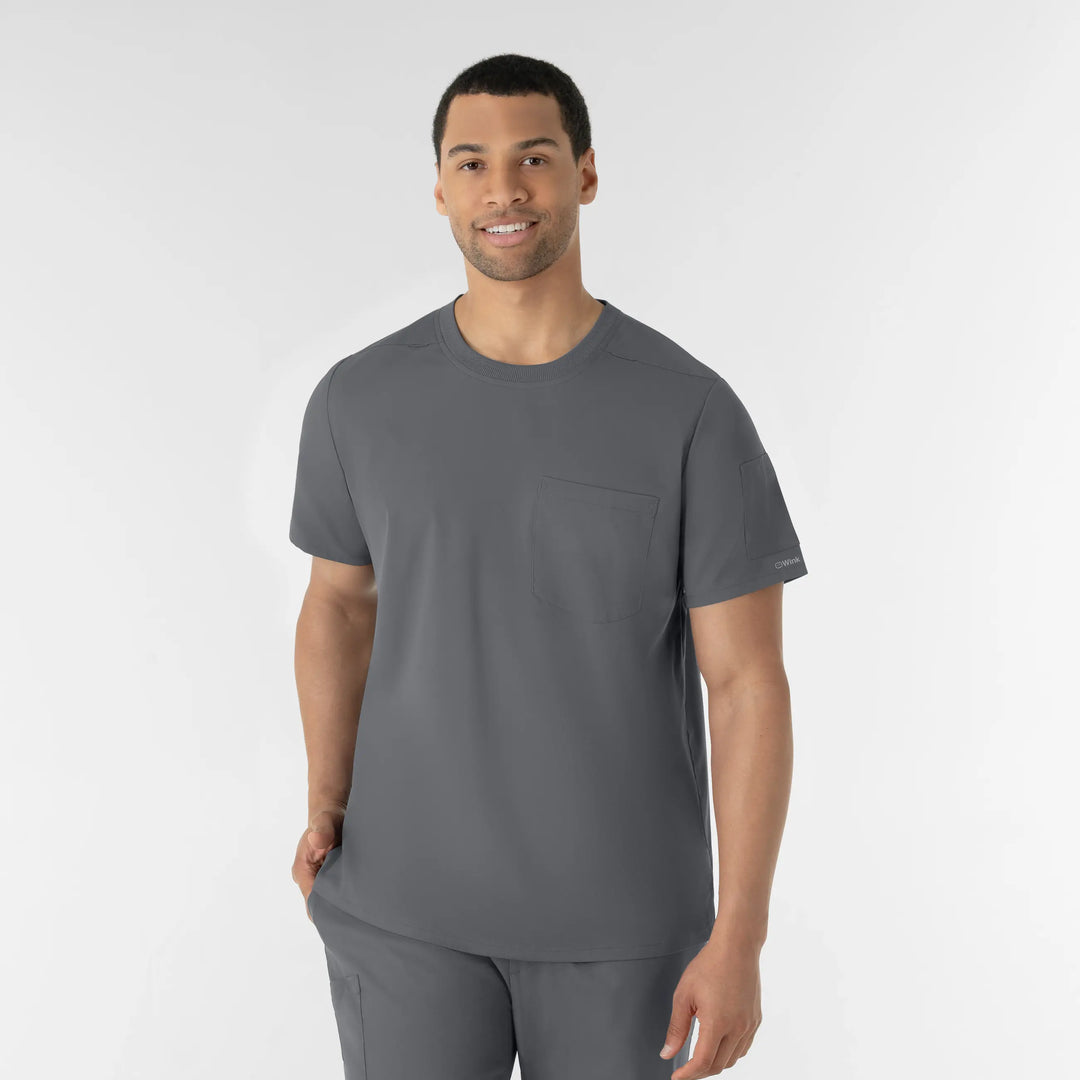 Wink Scrubs Men's Men’s Classic Tee Scrub Top Pewter | scrub-supply.com