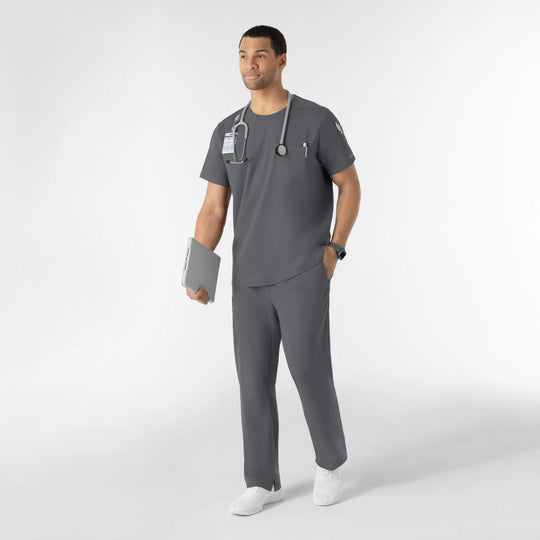 Wink Scrubs Men's Men’s Classic Tee Scrub Top Pewter | scrub-supply.com