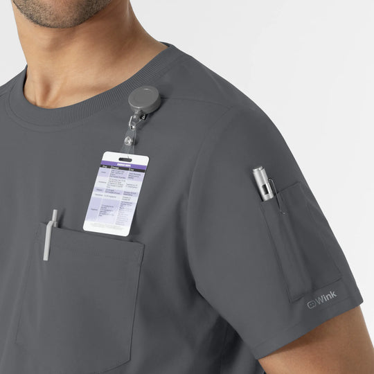 Wink Scrubs Men's Men’s Classic Tee Scrub Top Pewter | scrub-supply.com