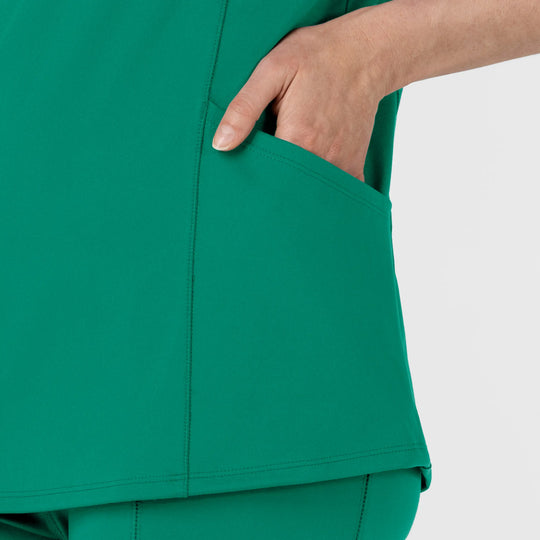 Wink Scrubs Women's Half Sleeve Zip Scrub Top Bahama Breeze | scrub-supply.com