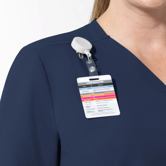 Wink Scrubs Unisex NURTUR V-Neck Scrub Top Navy | scrub-supply.com