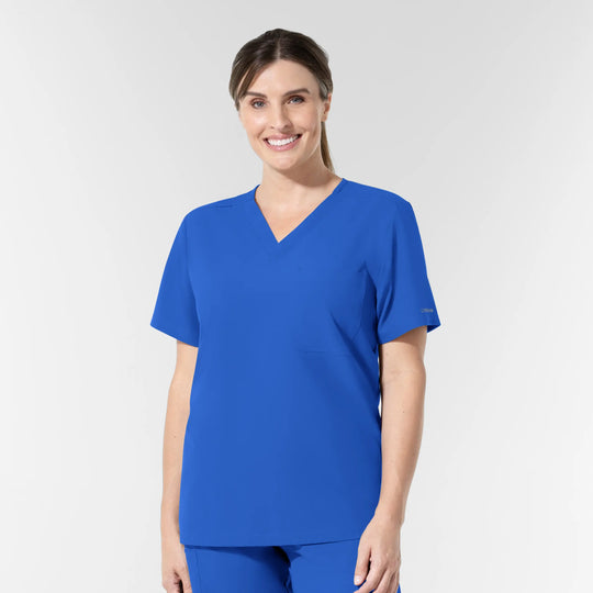 Wink Scrubs Unisex NURTUR V-Neck Scrub Top Royal Blue | scrub-supply.com