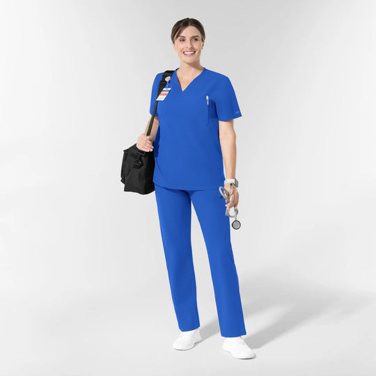 Wink Scrubs Unisex NURTUR V-Neck Scrub Top Royal Blue | scrub-supply.com