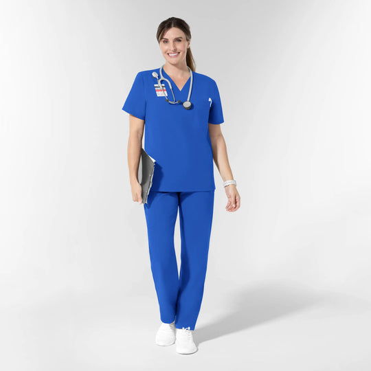 Wink Scrubs Unisex NURTUR V-Neck Scrub Top Royal Blue | scrub-supply.com