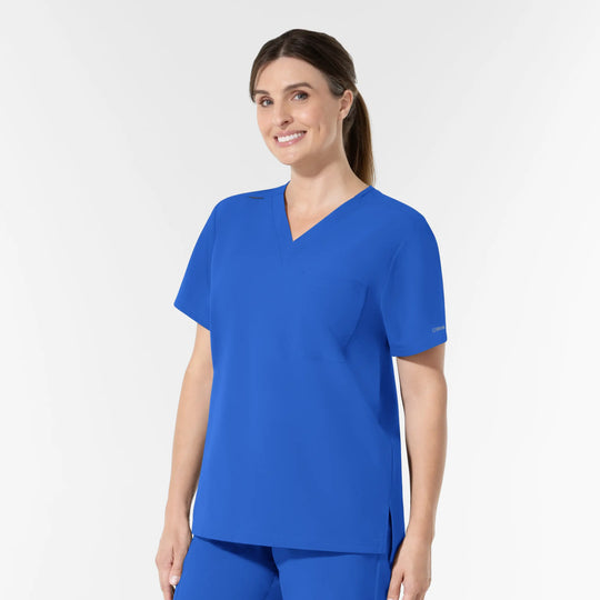 Wink Scrubs Unisex NURTUR V-Neck Scrub Top Royal Blue | scrub-supply.com