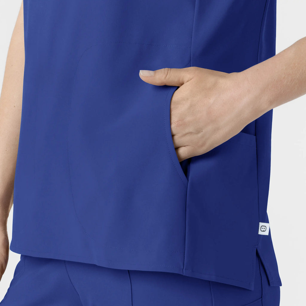 Wink Scrubs Women's Mandarin Collar Scrub Top Galaxy Blue | scrub-supply.com