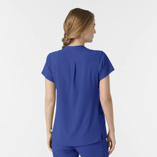 Wink Scrubs Women's Mandarin Collar Scrub Top Galaxy Blue | scrub-supply.com