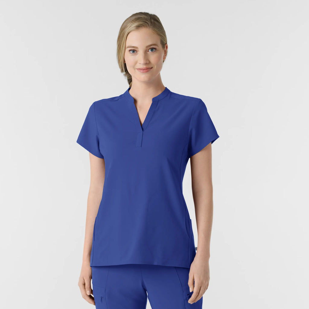 Wink Scrubs Women's Mandarin Collar Scrub Top Galaxy Blue | scrub-supply.com