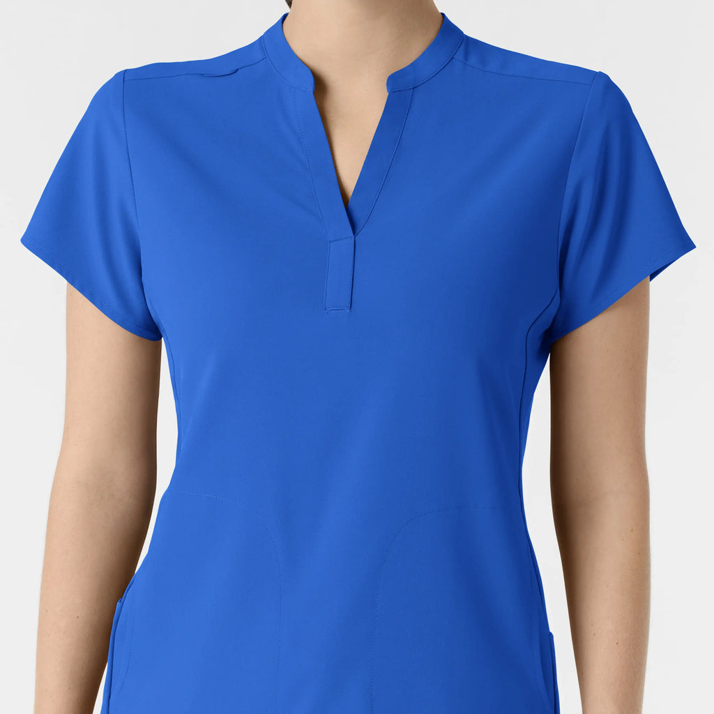 Wink Scrubs Women's Mandarin Collar Scrub Top Royal Blue | scrub-supply.com