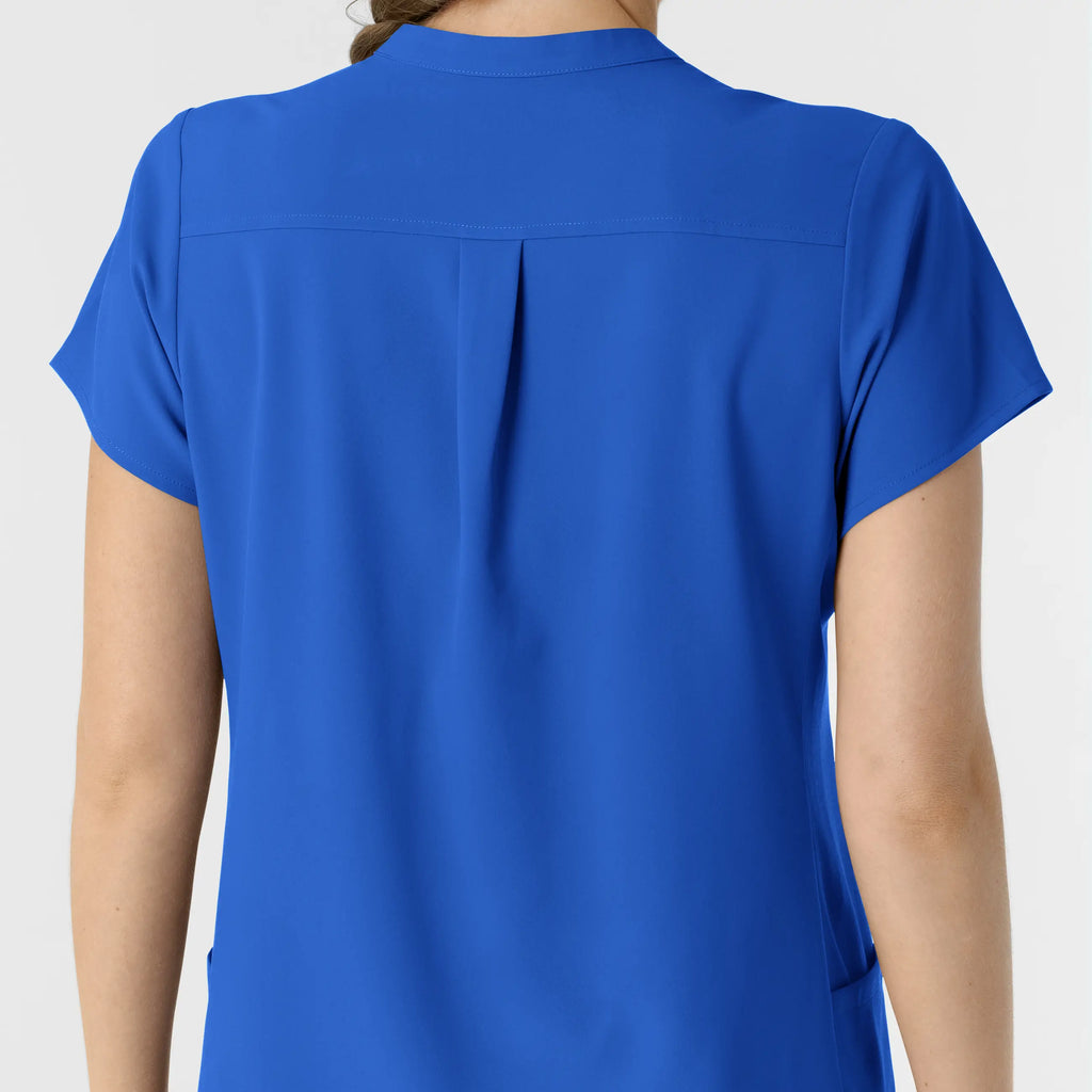 Wink Scrubs Women's Mandarin Collar Scrub Top Royal Blue | scrub-supply.com