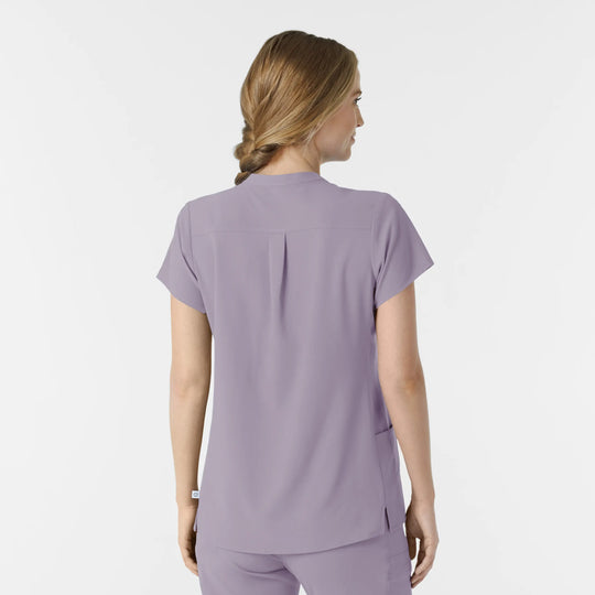 Wink Scrubs Women's Mandarin Collar Scrub Top Wisteria | scrub-supply.com