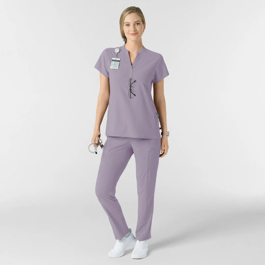 Wink Scrubs Women's Mandarin Collar Scrub Top Wisteria | scrub-supply.com