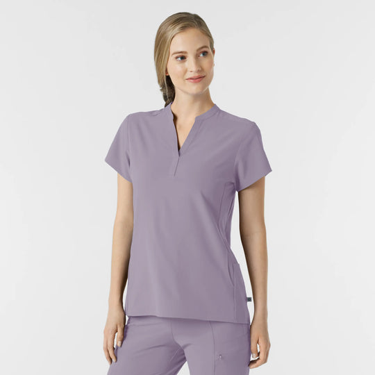 Wink Scrubs Women's Mandarin Collar Scrub Top Wisteria | scrub-supply.com